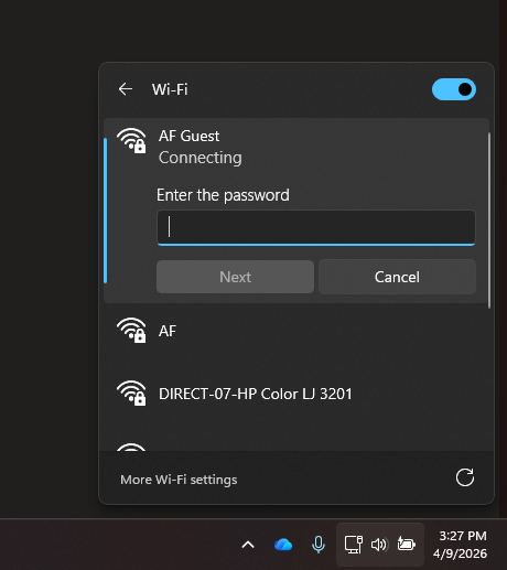 WindowsConnectNewWifiNetwork